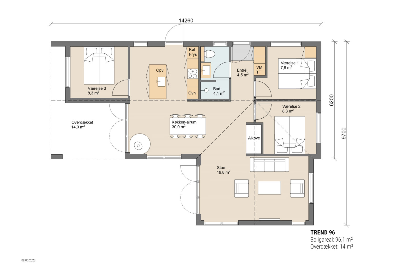 Skanlux plantegning - Trend sommerhus
