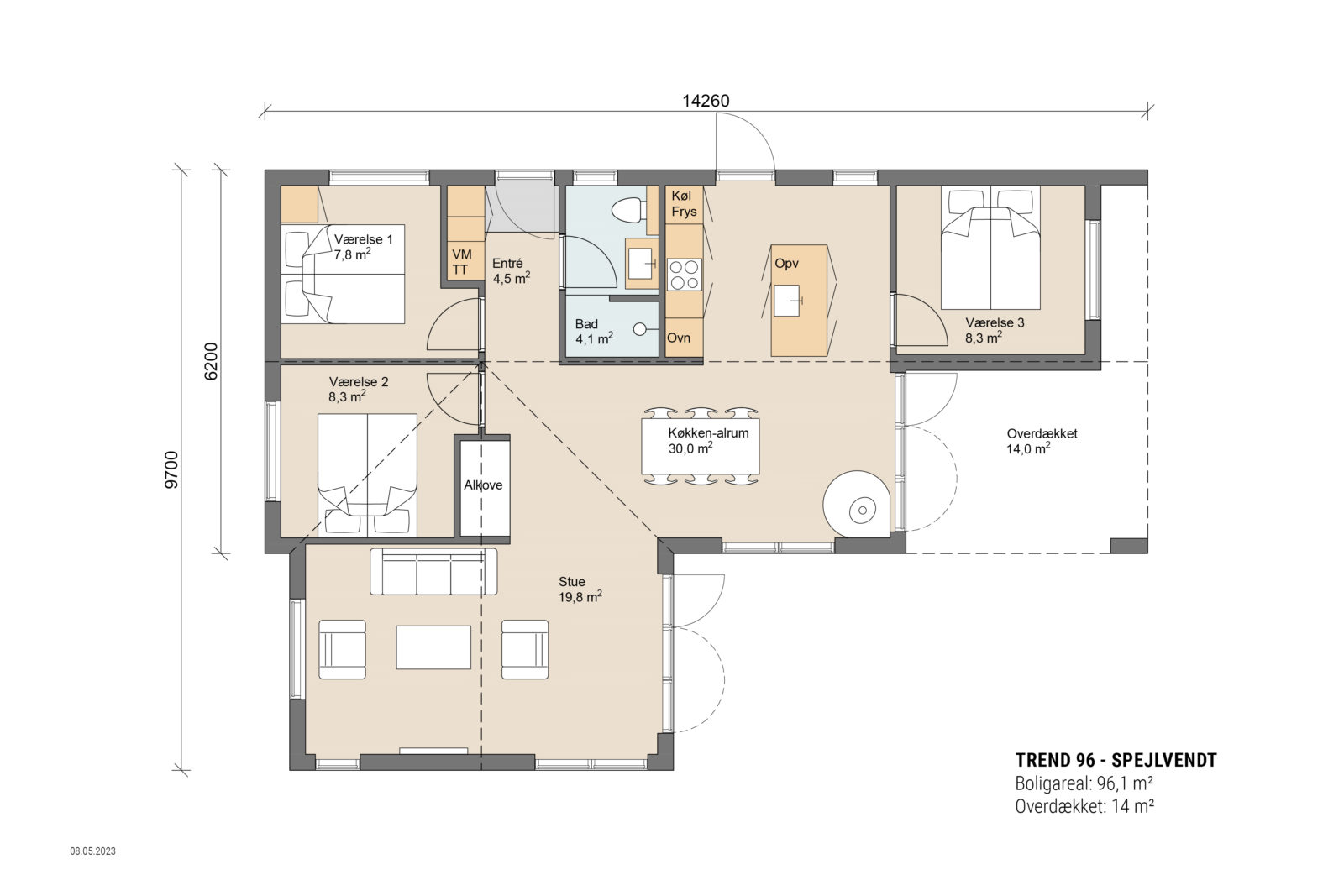 Skanlux plantegning - Trend sommerhus