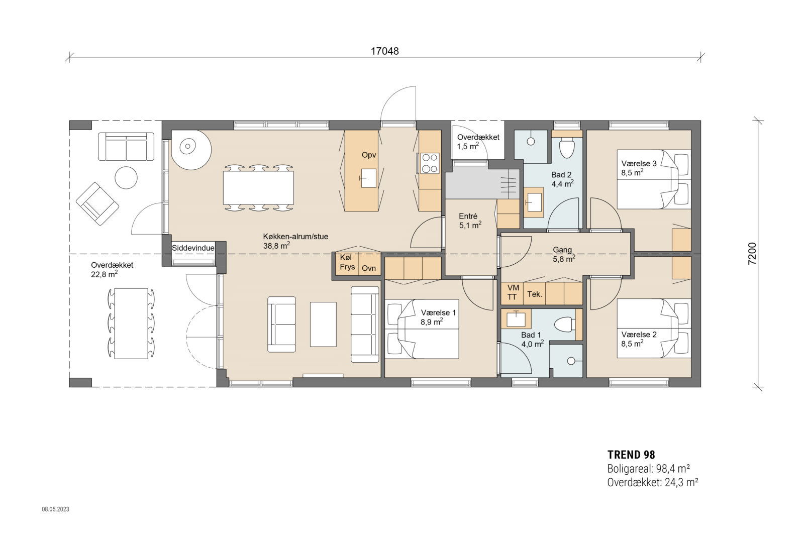 Skanlux plantegning - Trend sommerhus