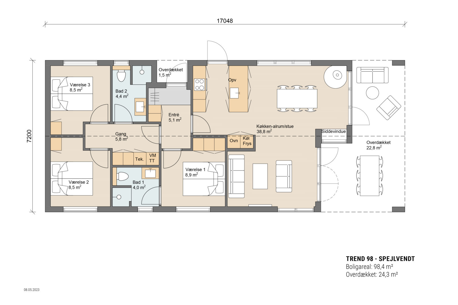 Skanlux plantegning - Trend sommerhus