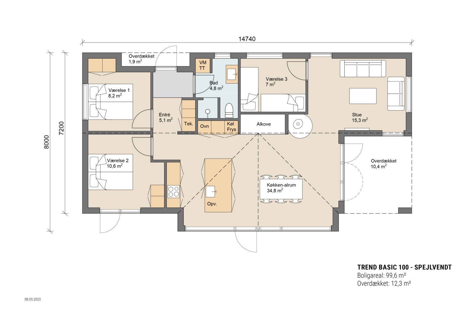 Skanlux Trend Basic sommerhus plantegning - anneks