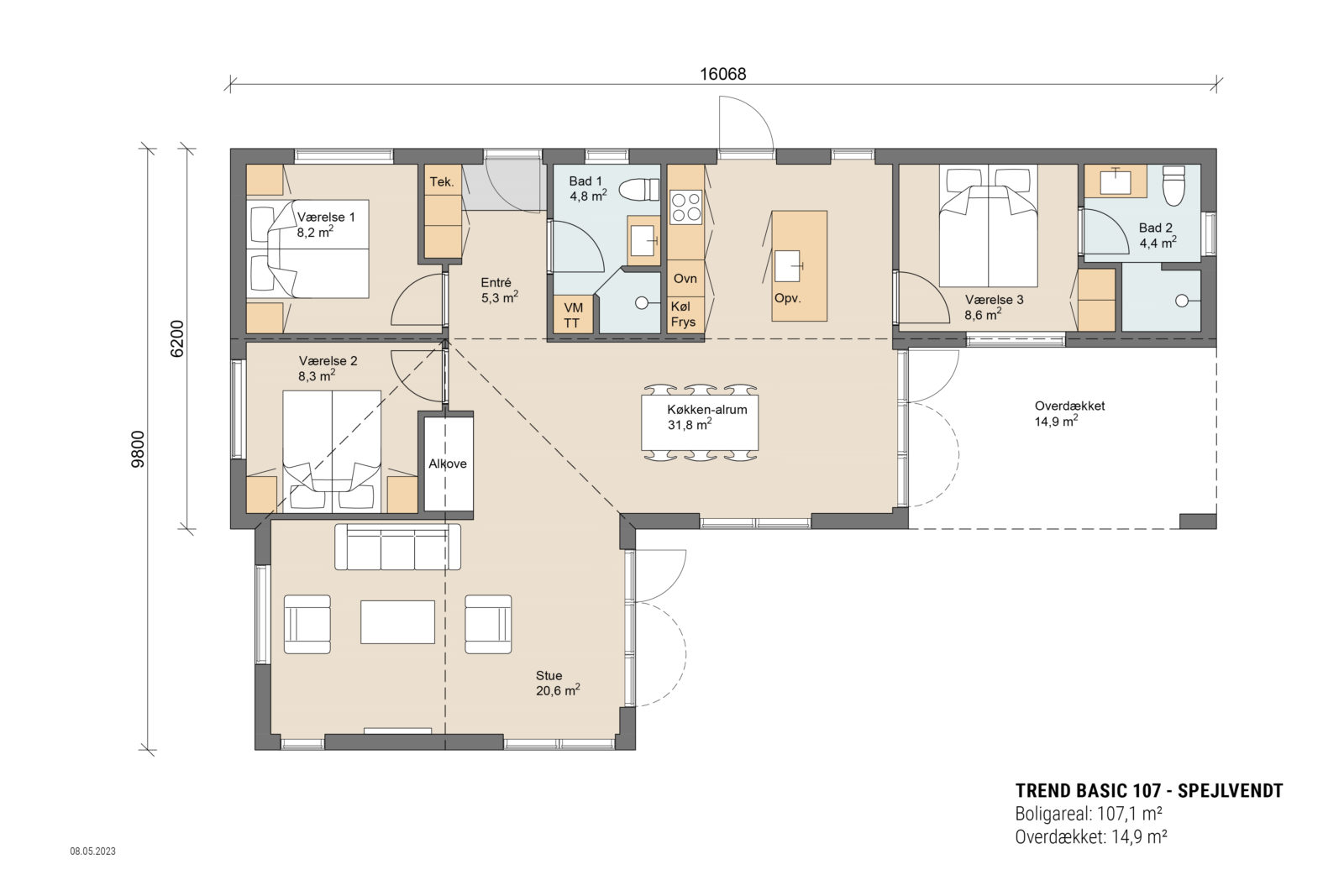 Skanlux Trend Basic sommerhus plantegning - anneks