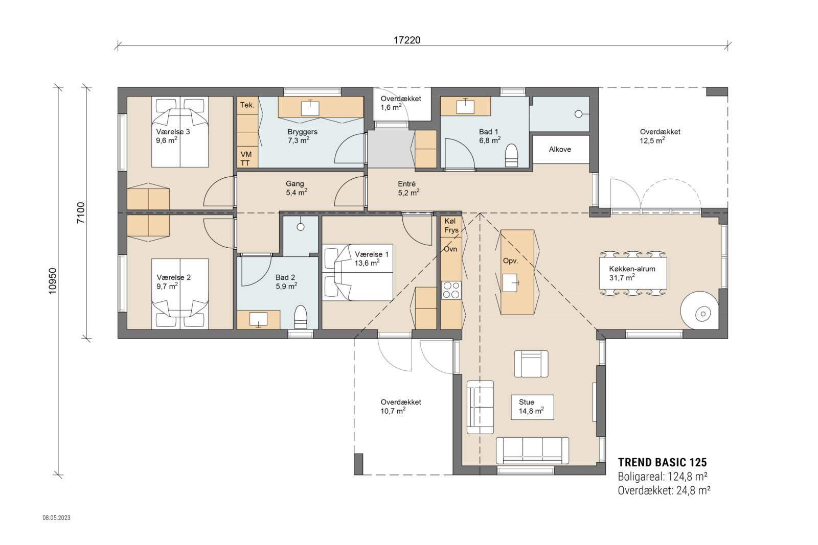 Skanlux Trend Basic sommerhus plantegning - anneks