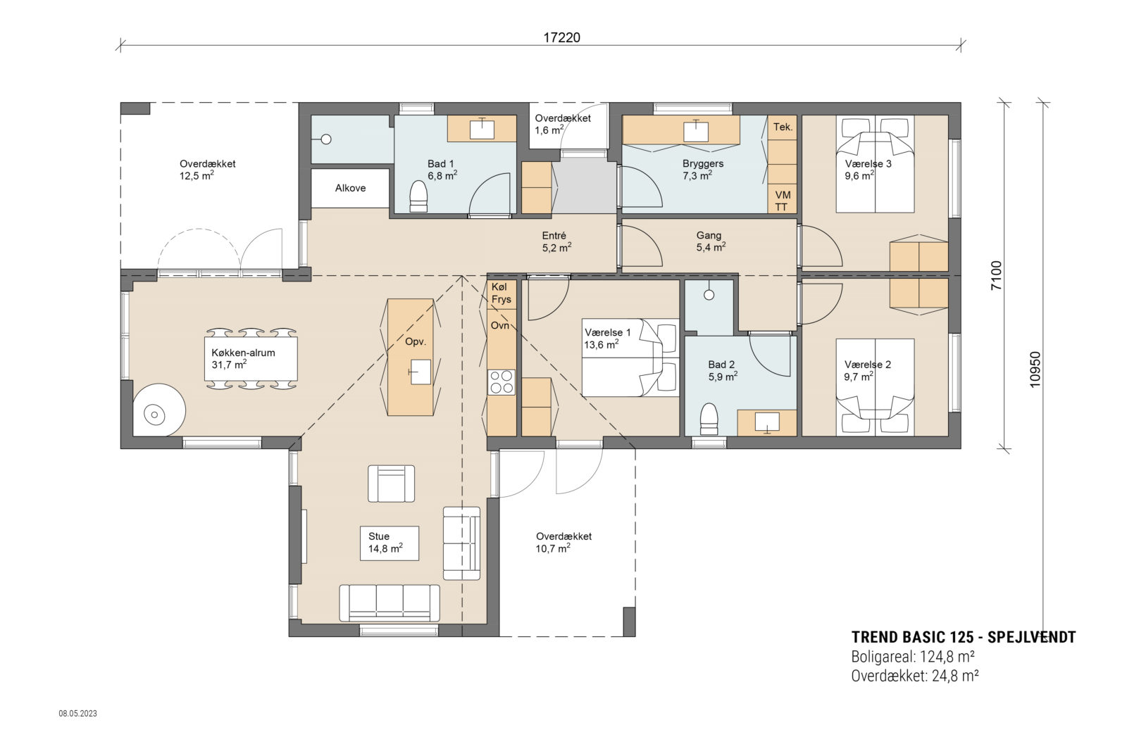 Skanlux Trend Basic sommerhus plantegning - anneks