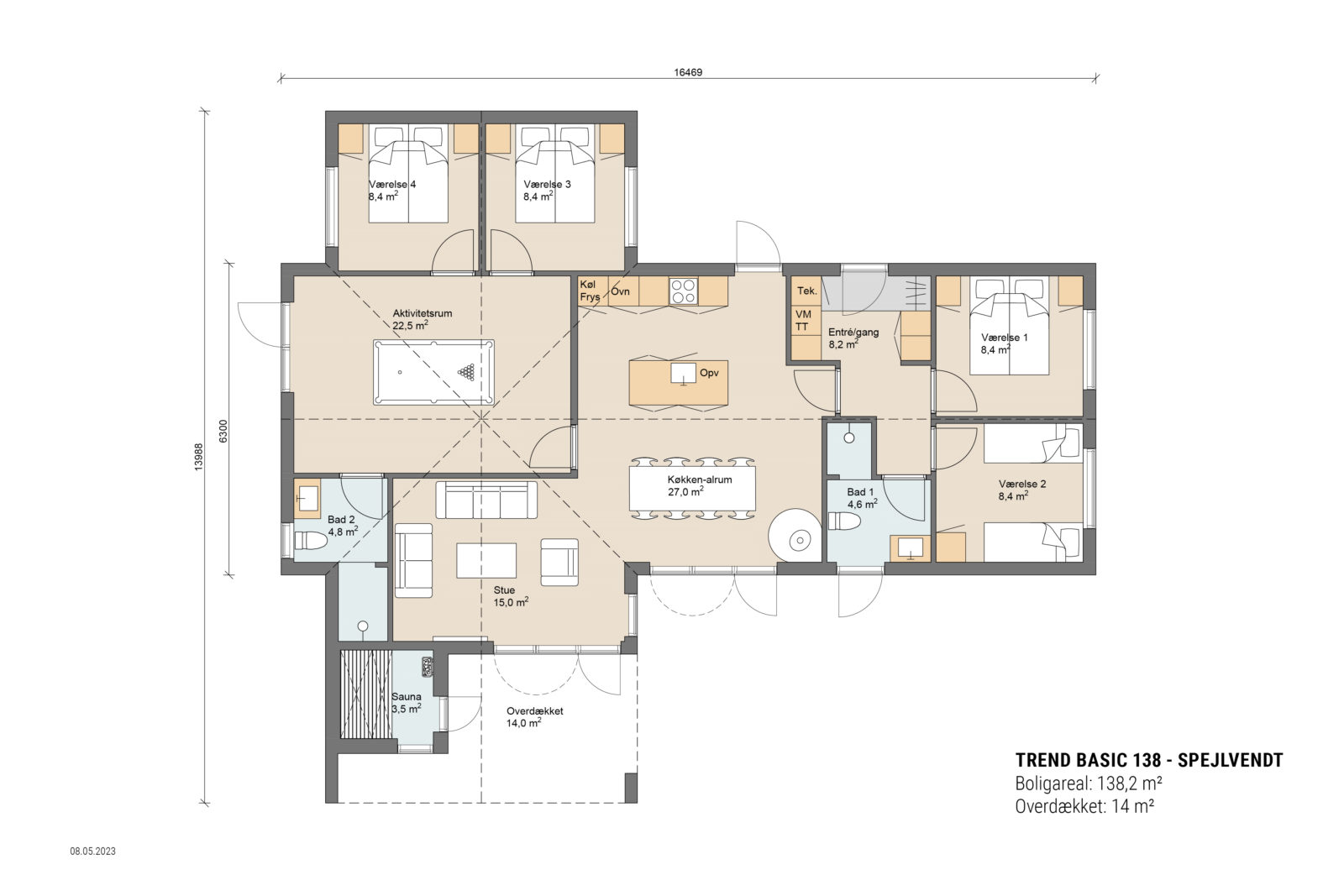 Skanlux Trend Basic sommerhus plantegning - anneks