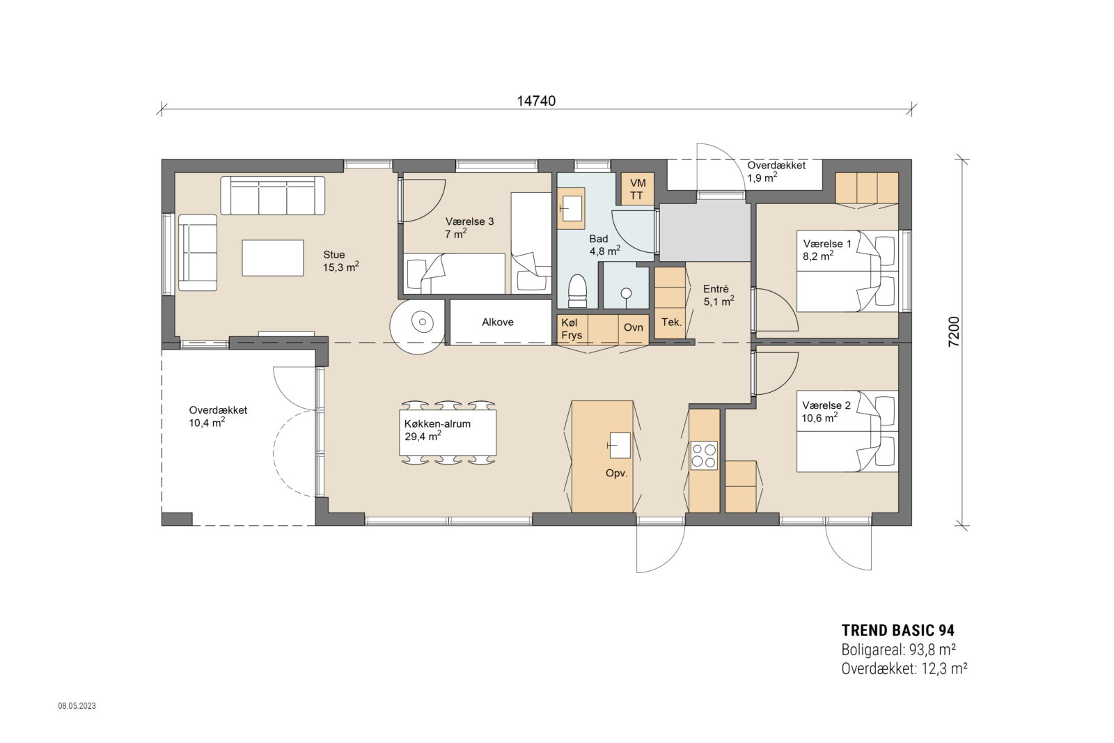Skanlux Trend Basic sommerhus plantegning - anneks
