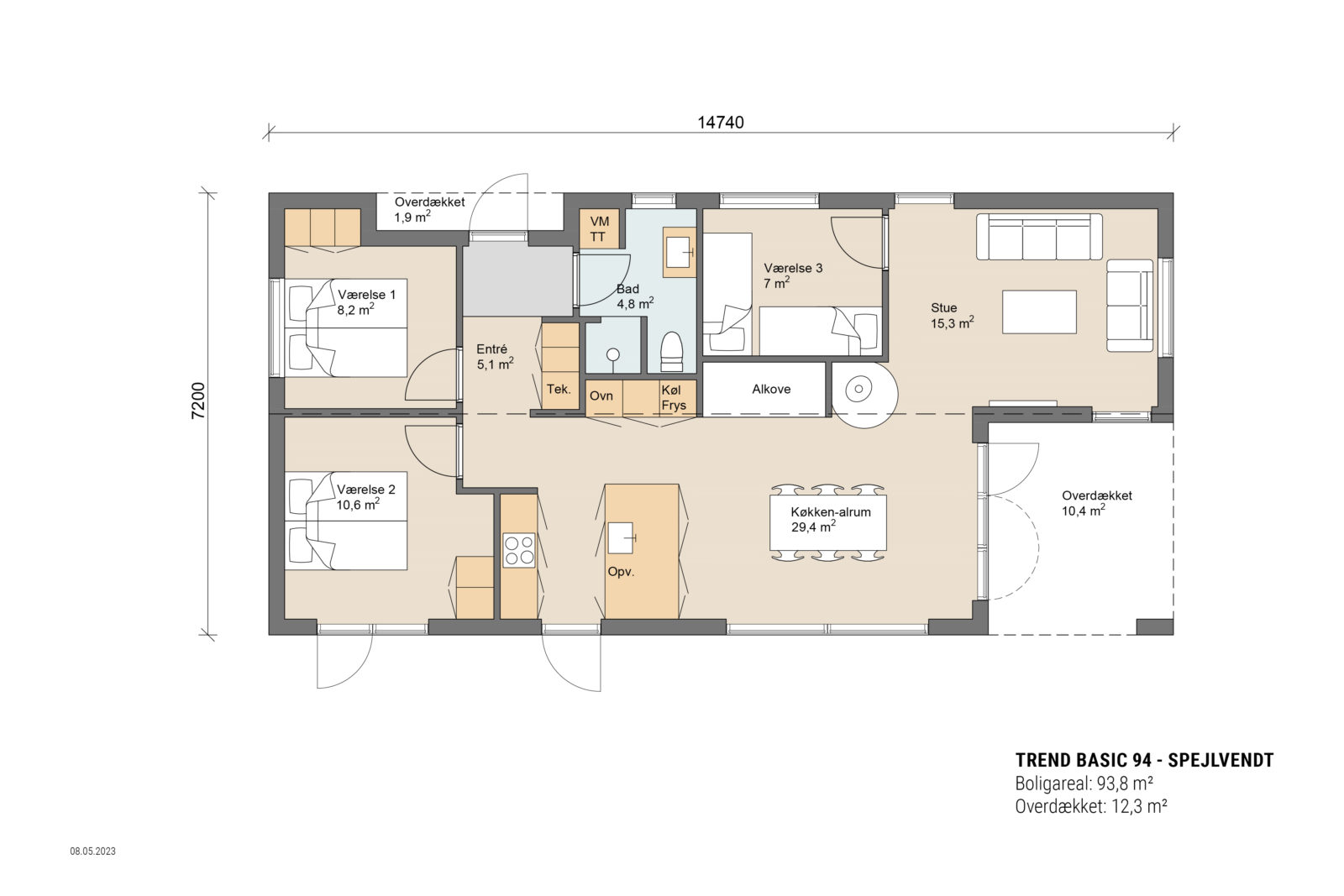 Skanlux Trend Basic sommerhus plantegning - anneks