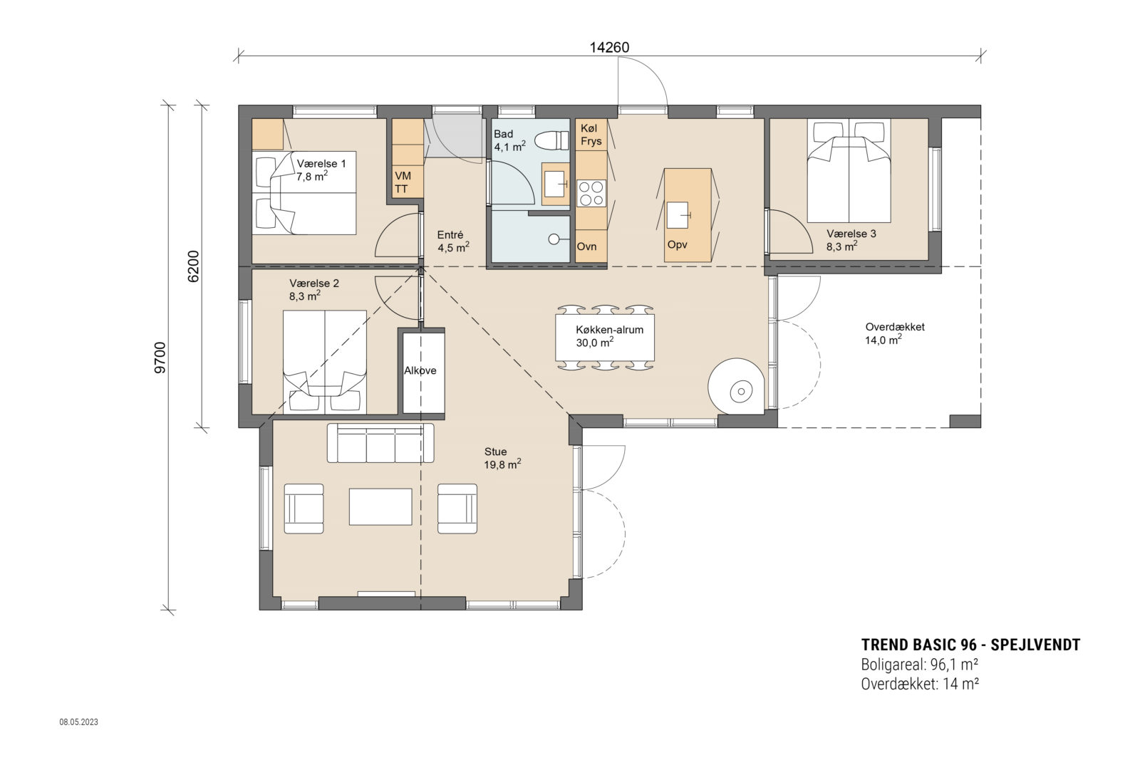 Skanlux Trend Basic sommerhus plantegning - anneks