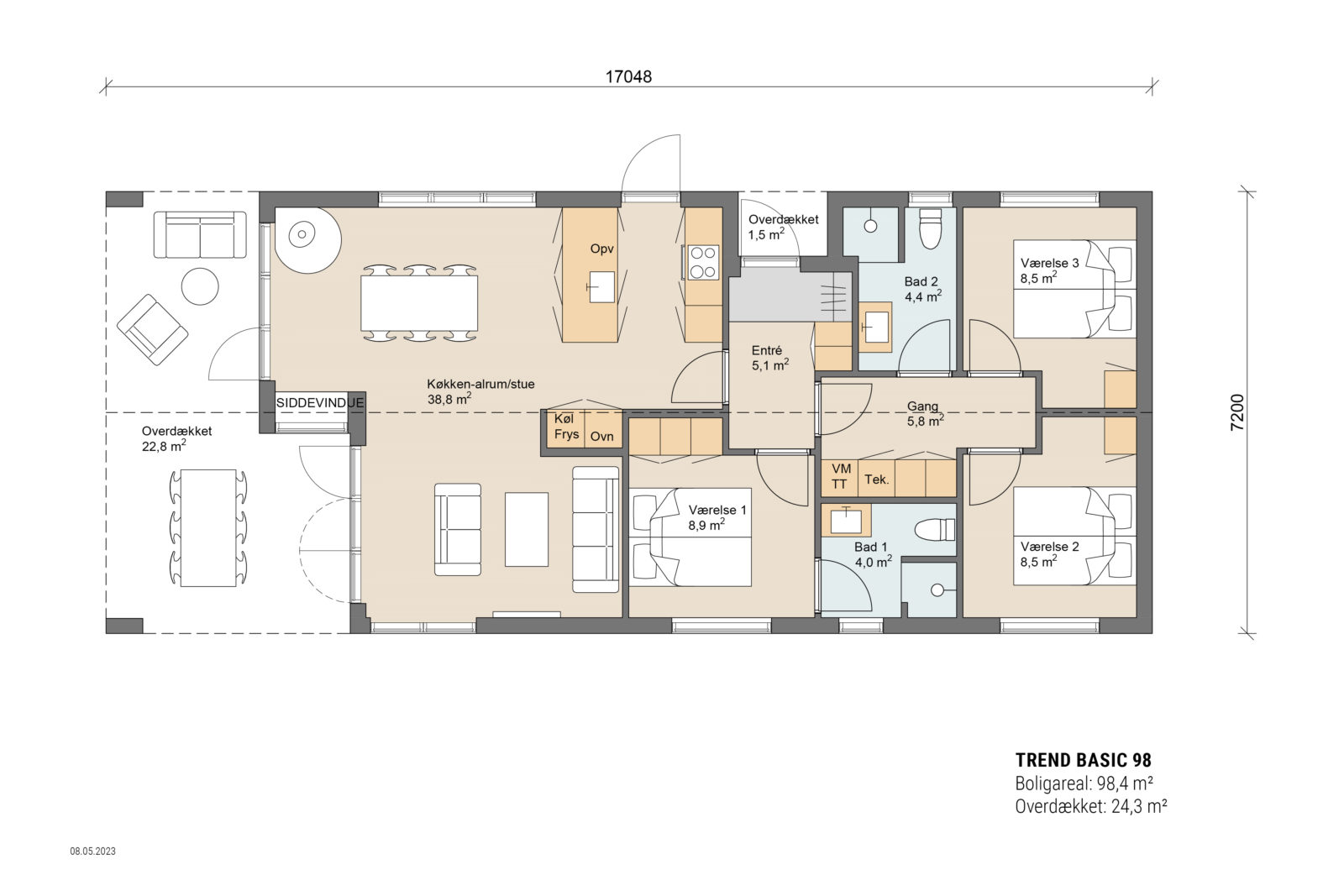 Skanlux Trend Basic sommerhus plantegning - anneks