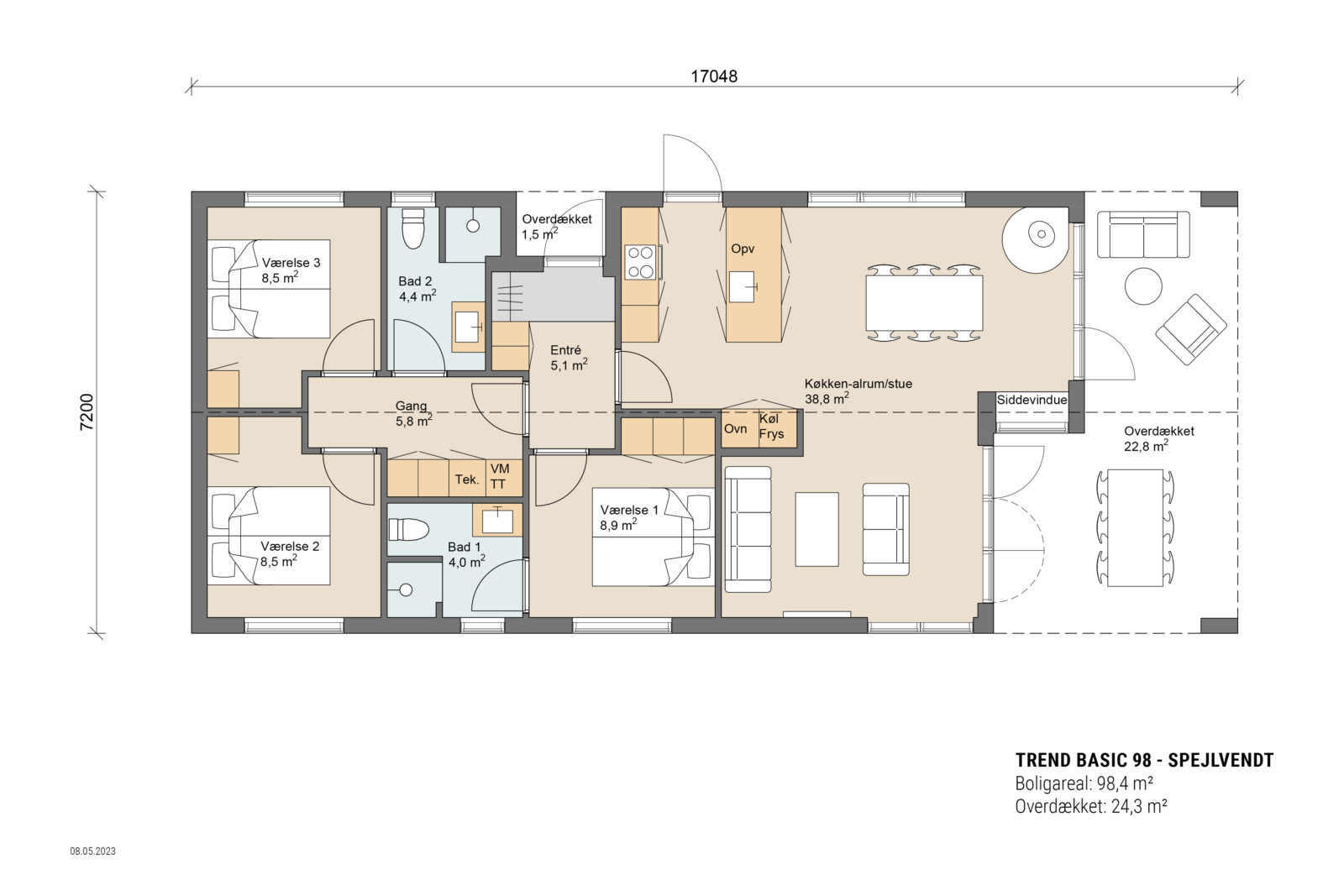 Skanlux Trend Basic sommerhus plantegning - anneks