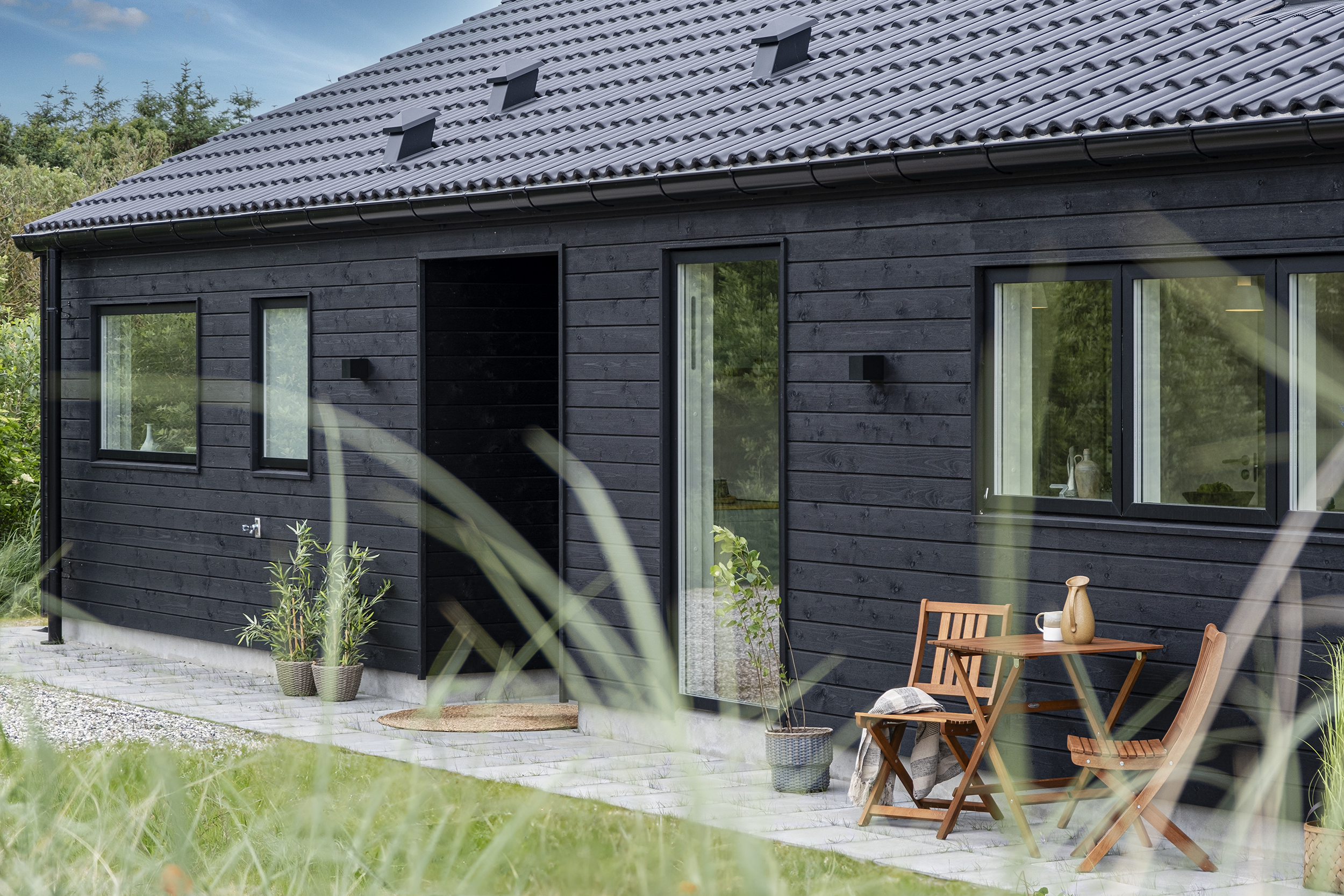 Skanlux Trend Basic 98 sommerhus - facade med indgangsparti